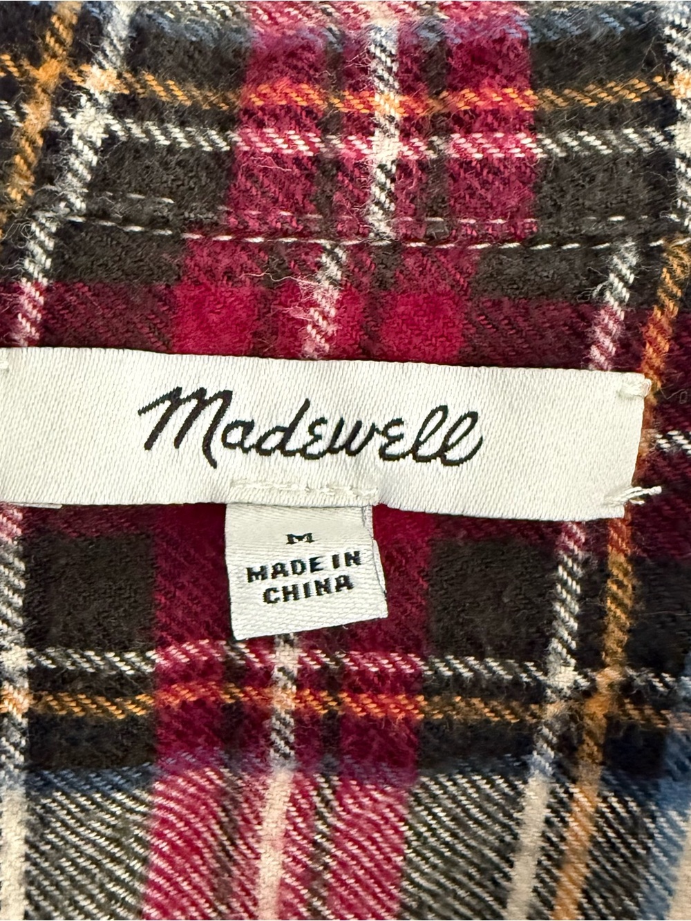 Madewell Women’s Oversized Flannel Ex-Boyfriend Shirt - Size Medium - Picture 2 of 5